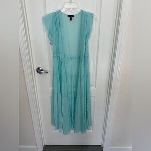 Torrid Short-Sleeved Duster Cover Up Sheer Size 1